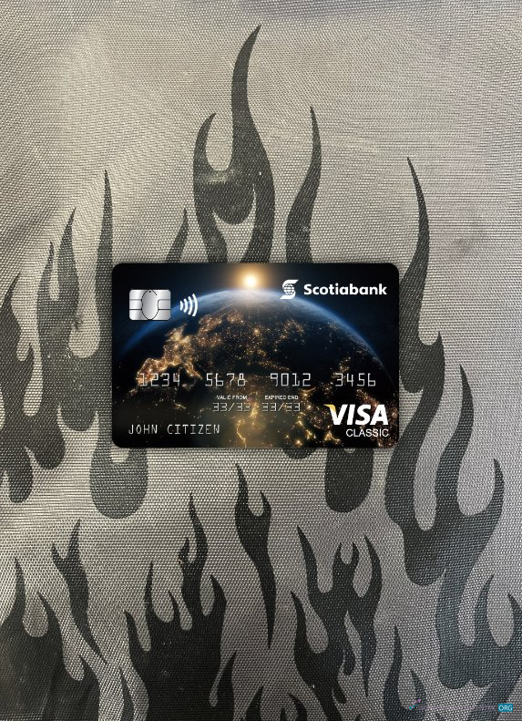 Download Hong Kong Scotiabank visa classic card photolook front Photoshop template